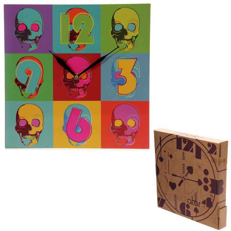 Pop Art Skull Picture Clock